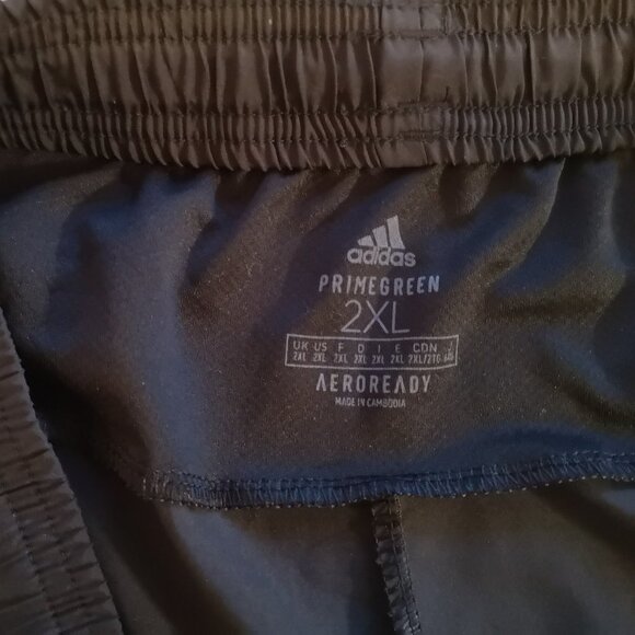 Adidas Aeroready Men's Size 2XL Elastic Waist Black Shorts - Picture 3 of 6